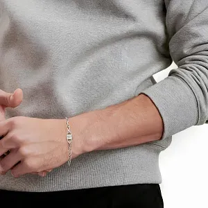Tiffany & Co. Браслет Small Double Lock Bracelet in Sterling Silver - фото 2