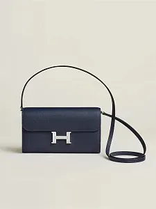 Hermès Кошелек Constance To Go Bleu Nuit Evercolor Palladium Hardware - фото 1