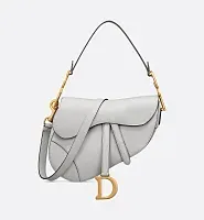 Dior Сумка Saddle с ремнем Gris Cloud - фото 1