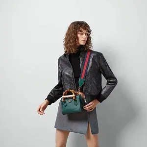 Gucci Маленькая сумка-тоут Diana Green - фото 2