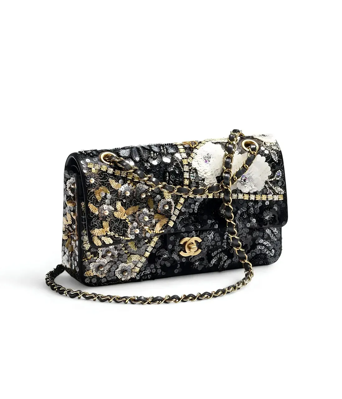 Chanel Классическая сумка 11.12 Black, Golden and White - фото 2
