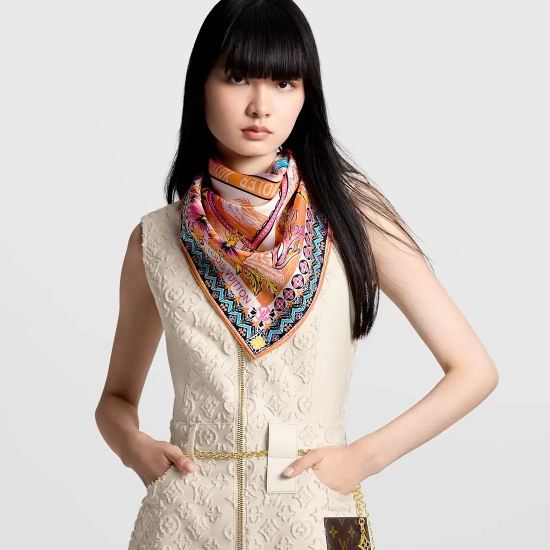 Louis Vuitton Платок-каре Island 90 Orange - фото 2