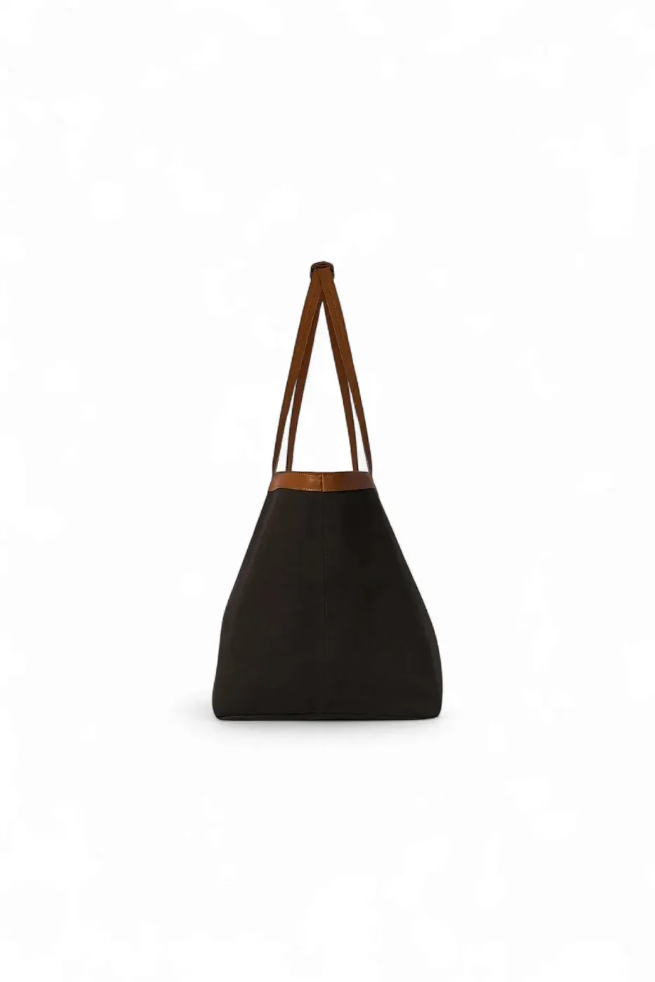 The Row Сумка Park Tote Three Canvas Black из хлопка и кожи Brown / Beige / Leather - фото 2