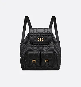 Dior Рюкзак Caro модель среднего формата Black - фото 1