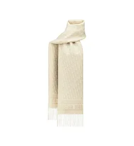 Dior Шарф Oblique Beige - фото 4