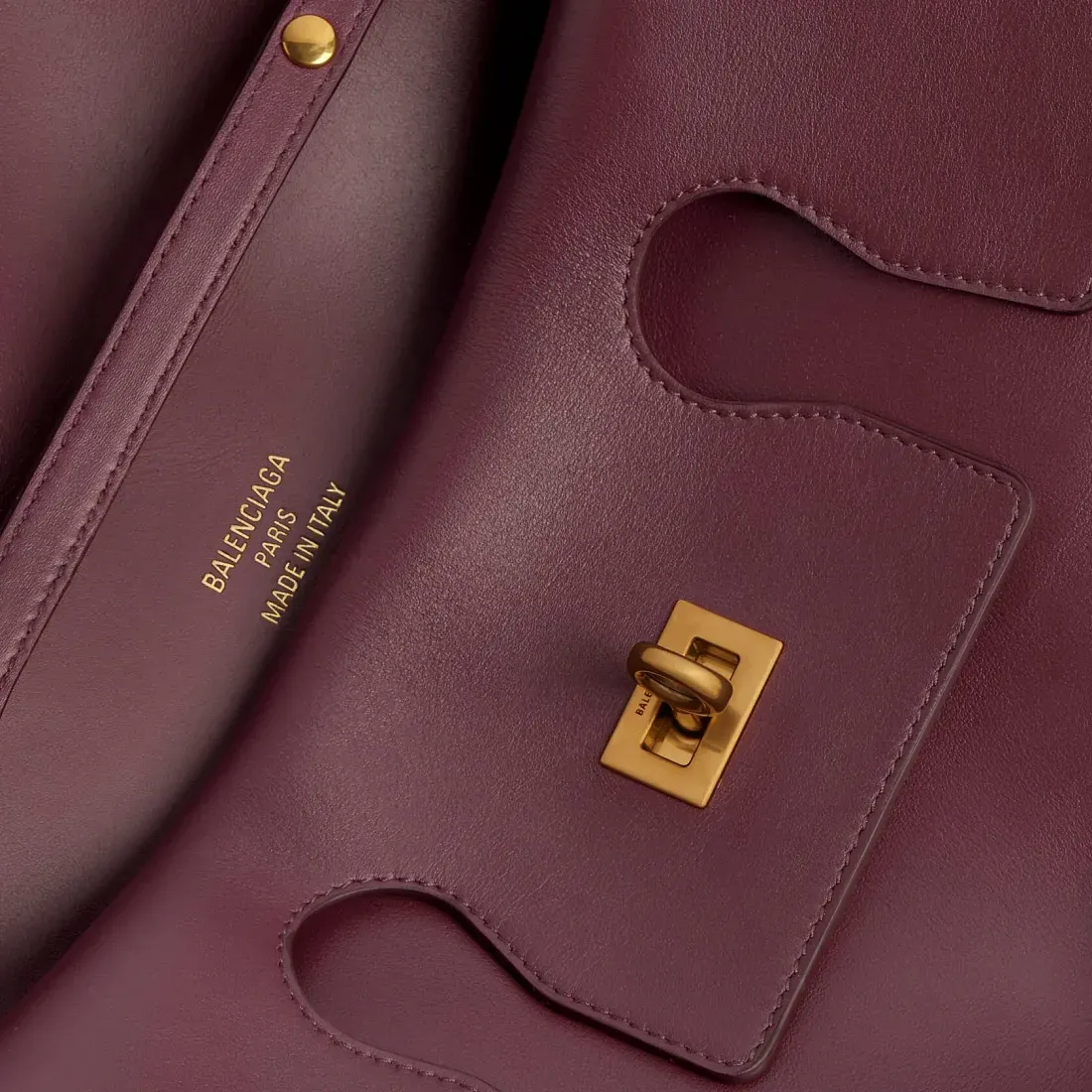 Balenciaga Клатч Bel Air маленького формата Dark Burgundy - фото 7