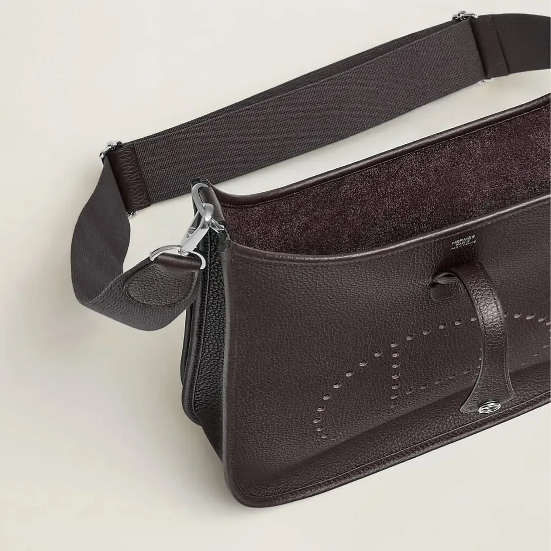 Hermès Сумка Evelyne 29 Macassar Clemence Palladium Hardware - фото 3