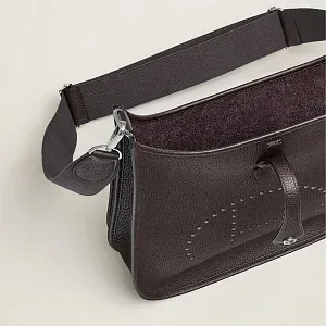 Hermès Сумка Evelyne 29 Macassar Clemence Palladium Hardware - фото 3
