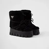 Prada Ботильоны apres-ski из овчины Black - фото 1
