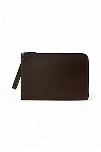 The Row Сумка Large Portfolio Wristlet Black из кожи Amaranto - фото 1