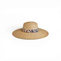 Hermès Шляпа Eglantine Bloom Naturel / Navy - фото 1