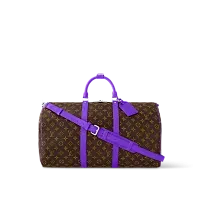 Louis Vuitton Сумка Keepall 50 с плечевым ремнем Dark Violet - фото 1