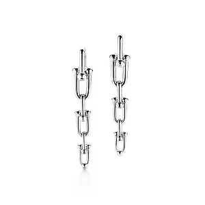 Tiffany & Co. Серьги HardWear Graduated Link Earrings in Sterling Silver - фото 1