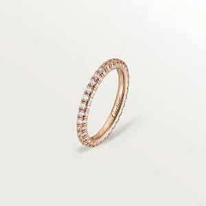 Cartier Обручальное кольцо с бриллиантовым паве Etincelle de Men 2 мм Rose Gold - фото 1