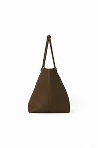 The Row Сумка XL Park Tote Dark Olive из кожи - фото 3