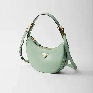 Prada Маленькая кожаная сумка через плечо Arque Aquamarine - фото 2