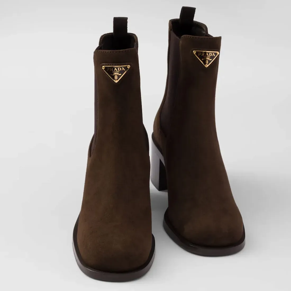 Prada Ботинки из телячьего велюра - фото 4