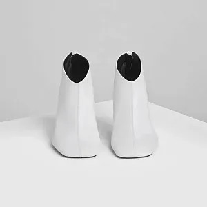 Phoebe Philo Мягкие ботильоны 90 White - фото 2