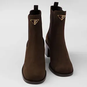 Prada Ботинки из телячьего велюра - фото 4