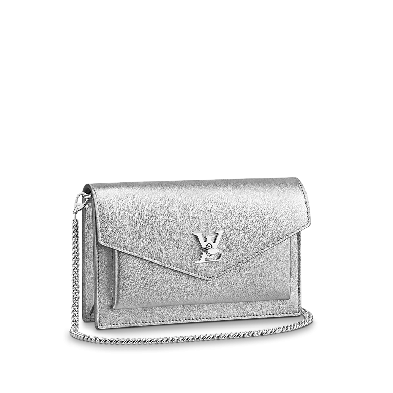 Клатч на цепочке Mylockme Louis Vuitton Silver - фото 1
