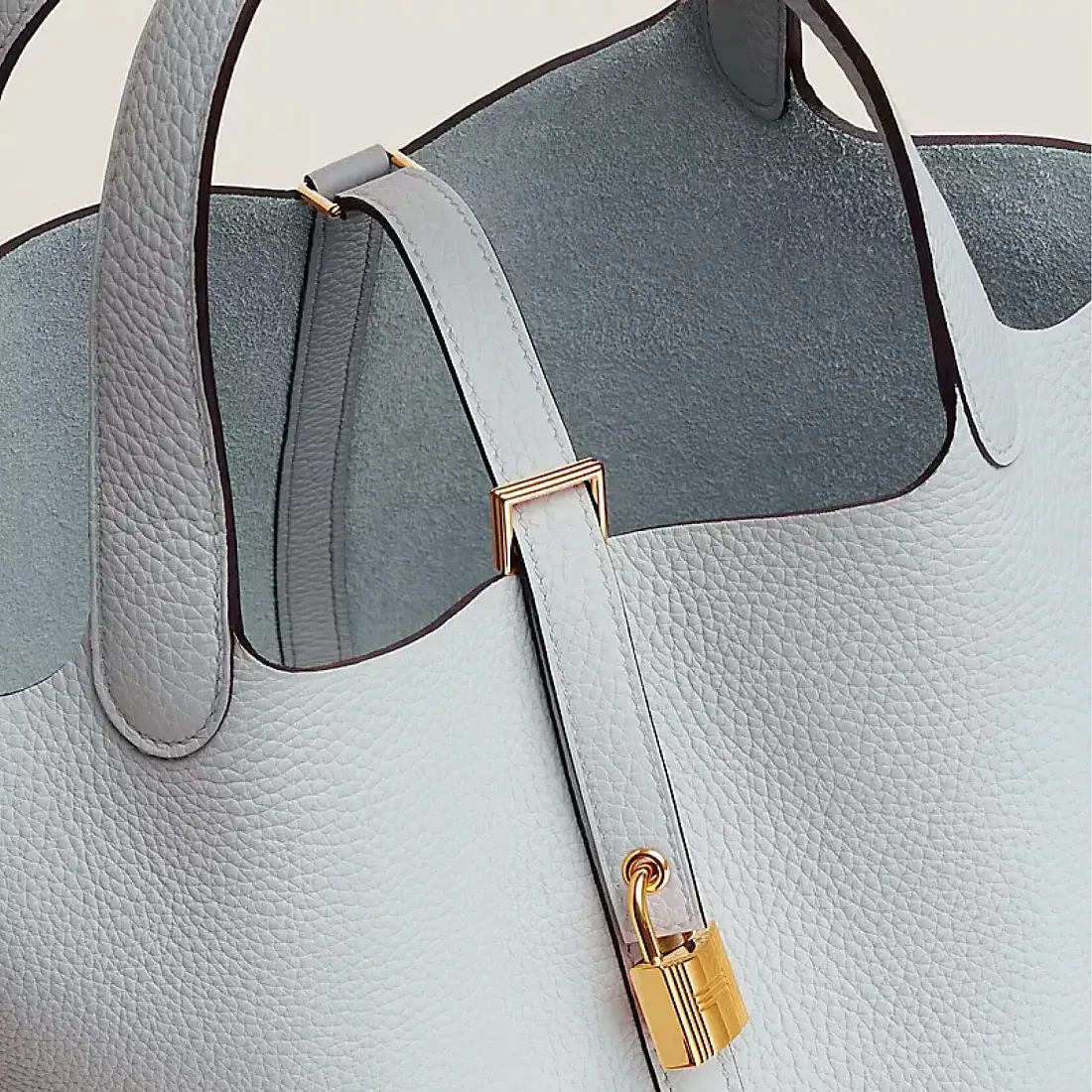 Hermès Сумка Picotin 22 Gris Neve Clemence Gold Hardware - фото 3