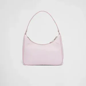 Prada Мини-сумка Re-Edition 2005 из Re-Nylon и сафьяновой кожи Alabaster Pink - фото 4