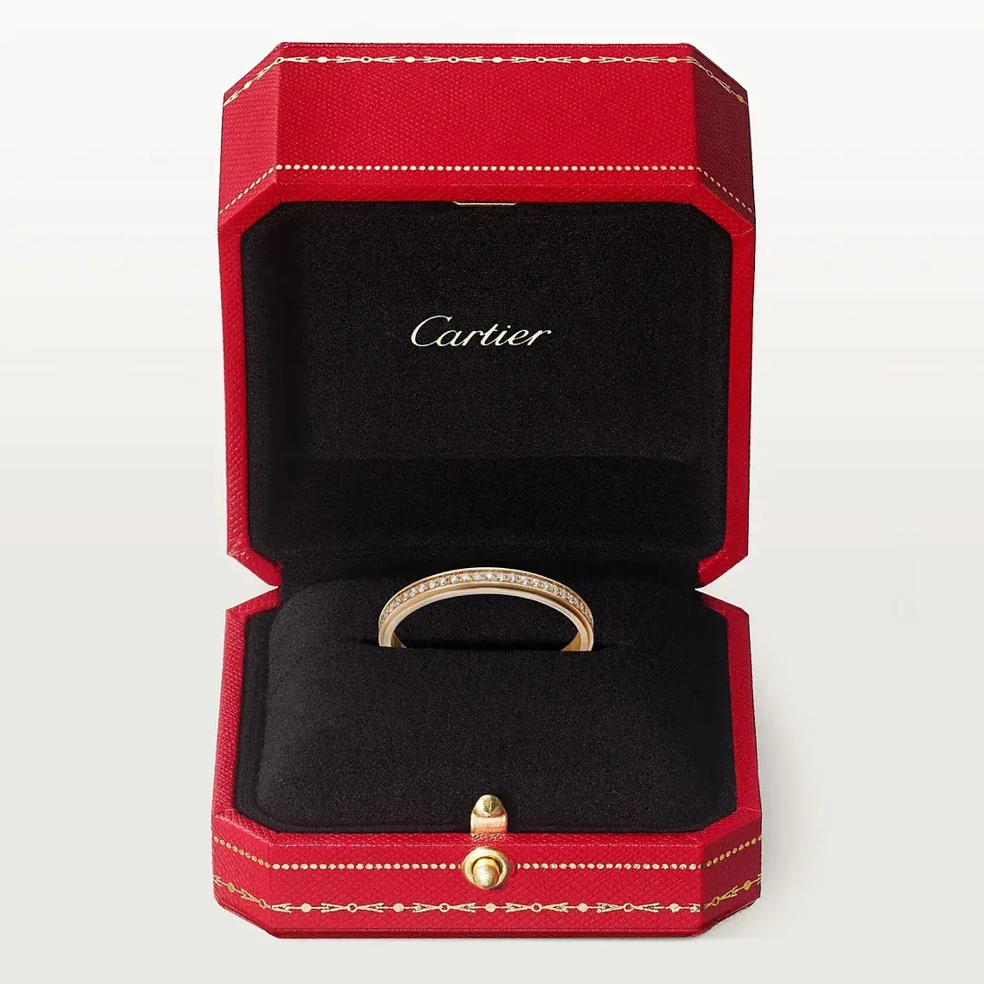 Cartier Обручальное кольцо с бриллиантовым паве D Amour 2,3 мм Rose Gold - фото 4