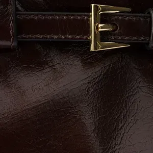 Prada Средняя кожаная сумка Dark Brown - фото 7