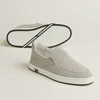 Hermès Кеды Kiddy Slip-On Prunoir / Blanc - фото 1