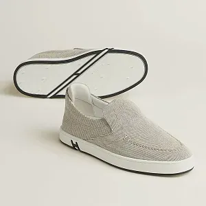 Hermès Кеды Kiddy Slip-On Prunoir / Blanc - фото 1