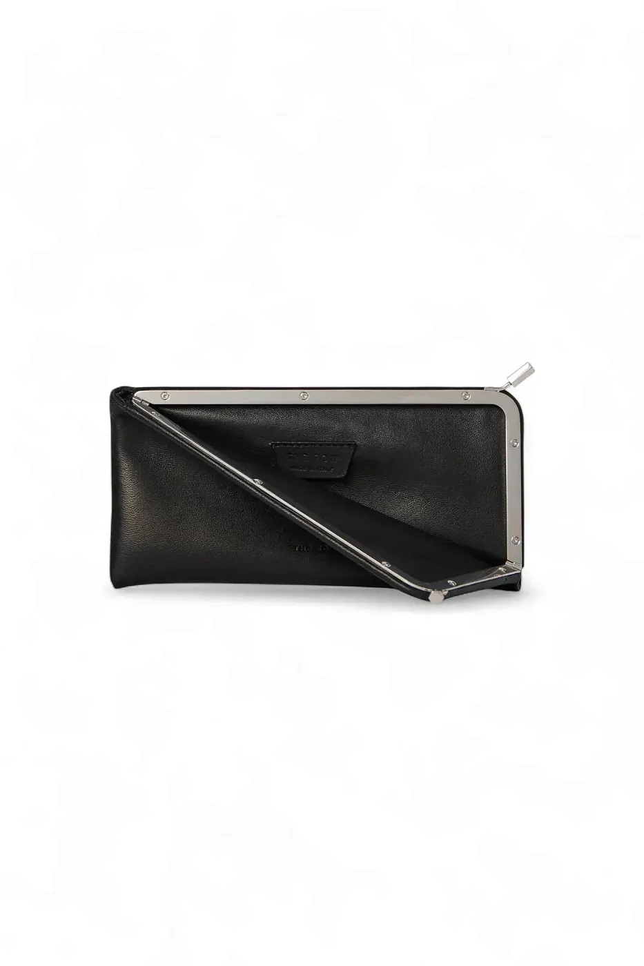 The Row Футляр для солнцезащитных очков Clasp Black из кожи Black - фото 3