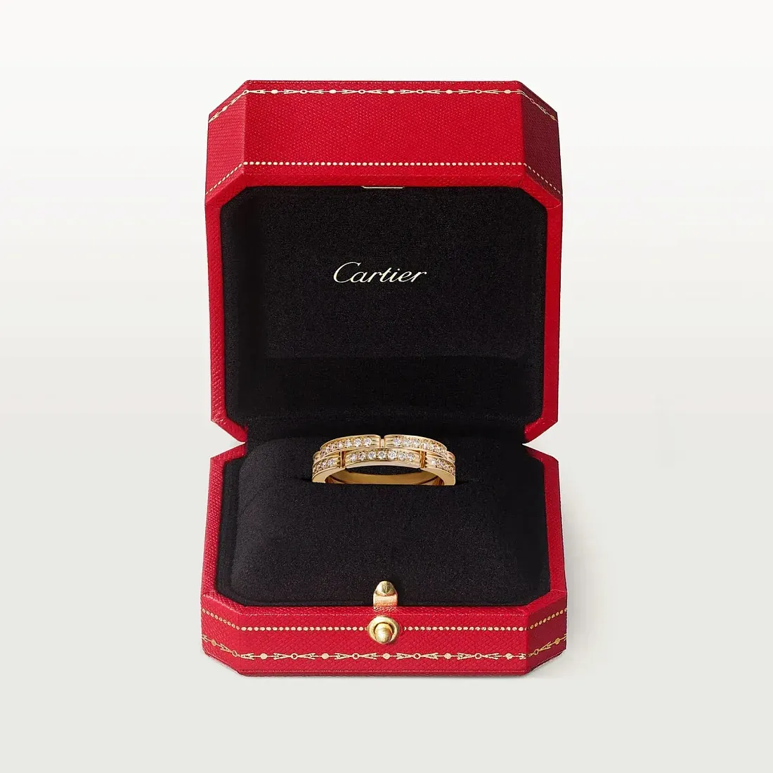 Cartier Обручальное кольцо Maillon Panthere Two Rows с бриллиантовым паве - фото 4