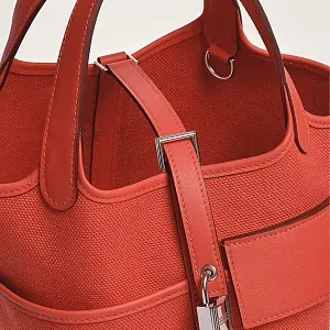 Hermès Сумка Picotin 18 Cargo Orange Field Goeland Swift Palladium Hardware - фото 3