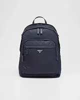 Prada Рюкзак из ре-нейлона и сафьяновой кожи Navy - фото 1