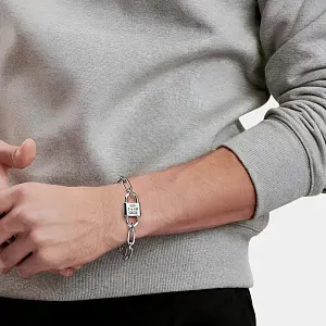 Tiffany & Co. Браслет Large double-shackle padlock bracelet in 925 sterling silver Men - фото 2