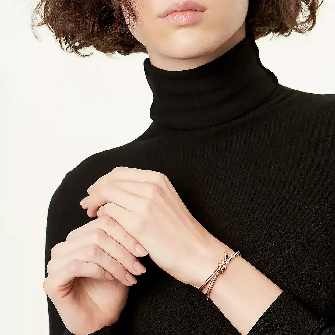 Tiffany & Co. Браслет Knot Double Row Hinged Bangle Rose Gold - фото 2