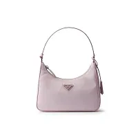 Prada Mини-сумка из Re-Nylon и сафьяновой кожи Re-Edition 2005 Alabaster Pink - фото 1