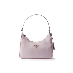 Prada Mини-сумка из Re-Nylon и сафьяновой кожи Re-Edition 2005 Alabaster Pink - фото 1