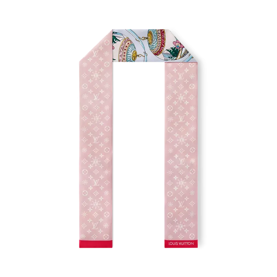 Louis Vuitton Шелковая лента Vivienne Christmas Rose Clair - фото 3