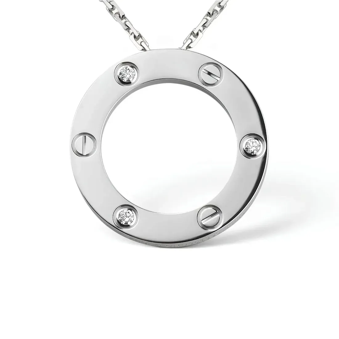 Cartier Кулон Love, 3 diamonds Man White Gold - фото 3