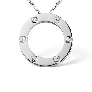 Cartier Кулон Love, 3 diamonds Man White Gold - фото 3