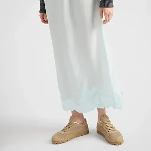 Prada Кроссовки из замши с эффектом выцветания Ecru - фото 2