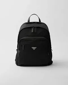 Prada Рюкзак из ре-нейлона и сафьяновой кожи Black - фото 1