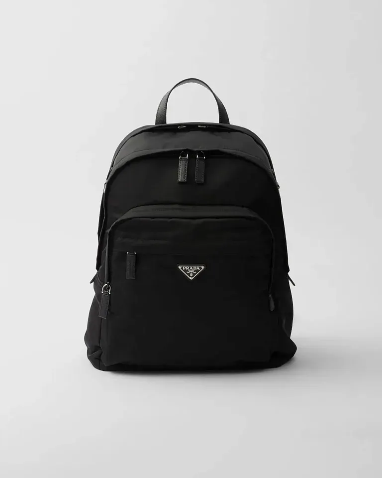 Рюкзак из ре-нейлона и сафьяновой кожи Prada Black - фото 1