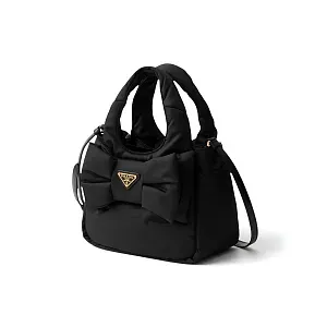Prada Мини-сумка из стеганого Re-Nylon с бантом - фото 3