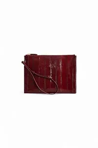 The Row Клатч Wristlet Pouch Red из кожи угря - фото 1