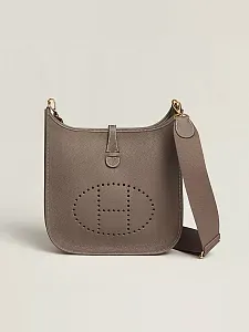 Hermès Сумка Evelyne 29 Etoupe Clemence Gold Hardware - фото 1