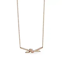 Tiffany & Co. Подвеска Knot Pendant with Diamonds Rose Gold - фото 1