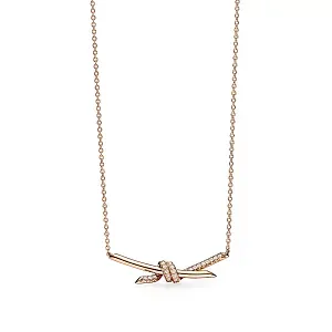 Tiffany & Co. Подвеска Knot Pendant with Diamonds Rose Gold - фото 1