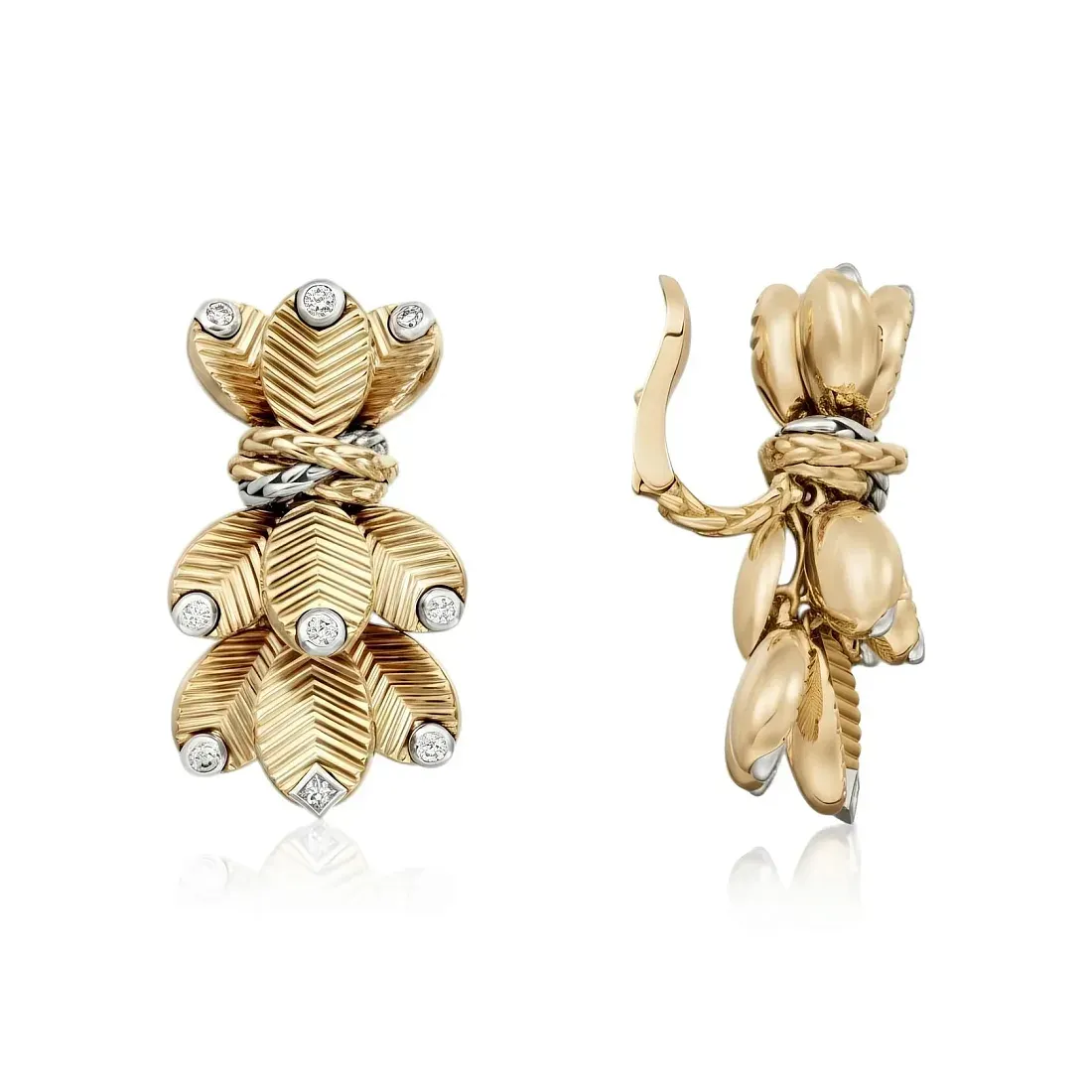 Cartier Серьги Grain de Cafe earrings, diamonds - фото 3